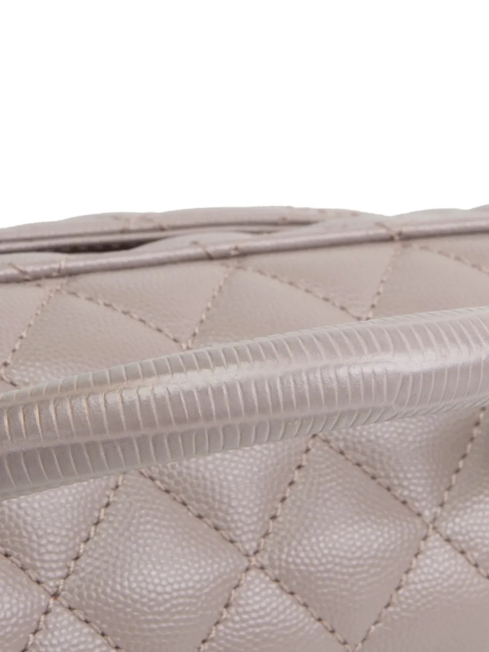 CHANEL Small Lizard Trimmed Coco Handle Shoulder Bag - Light Purple